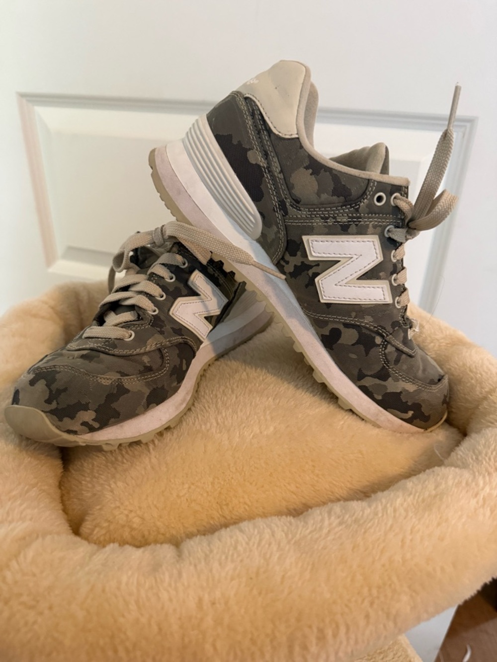 New Balance VINTAGE Gray Camo Sneakers - Comfortable Everyday Shoe